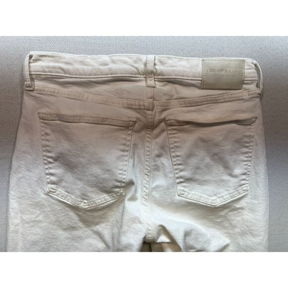 Lucky Brand Women's Sweet Crop Ankle Jeans Stretch Denim Size 10/30 White Solid - Picture 10 of 12